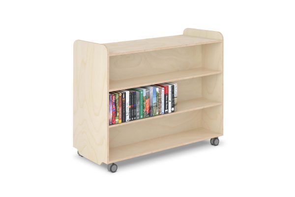 Library Shelf Storage Unit Straight Birch Plywood