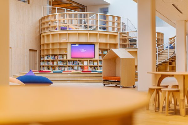 Birch plywood book nook