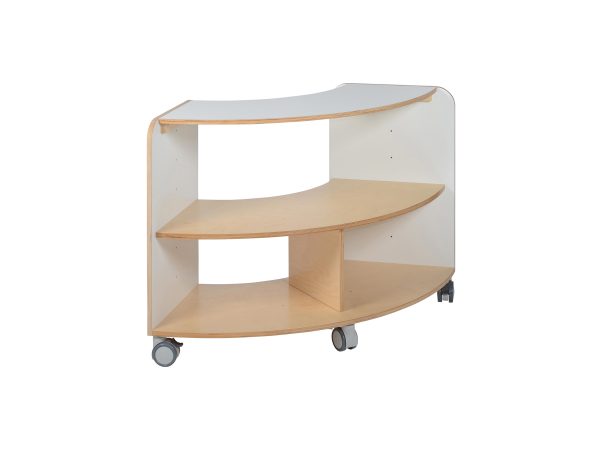 Curved Shelf double Wht HPL