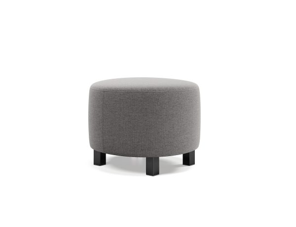 Round School Chillax Ottoman Ash