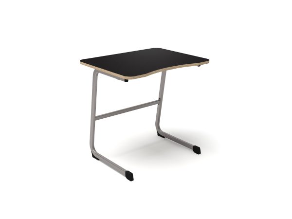 Single Student Desk Black HPL