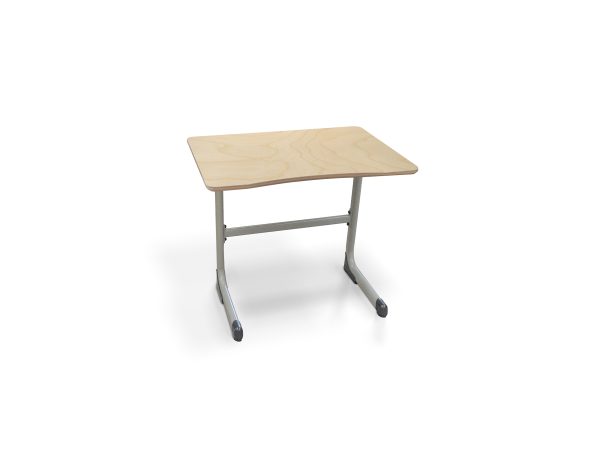 Single Student School Desk 670mm Birch