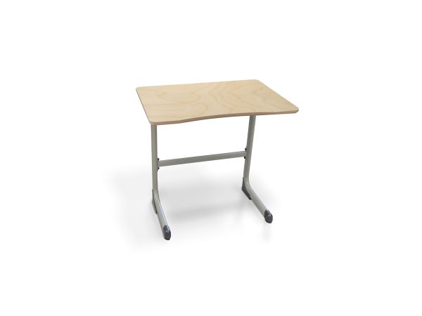 Single Student School Desk 740mm Birch
