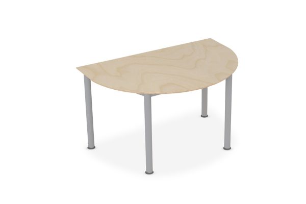 School Table Semicircle Birch