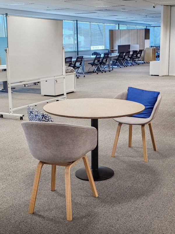 North West Creative college tub chair and whiteboard