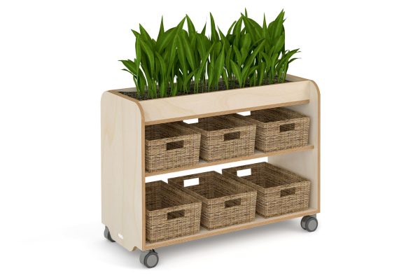 Storage Shelf Planter Station
