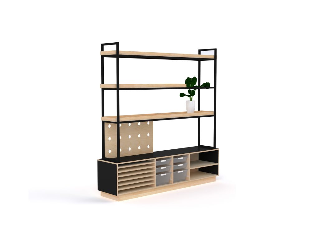 Art Hub with Open Shelving