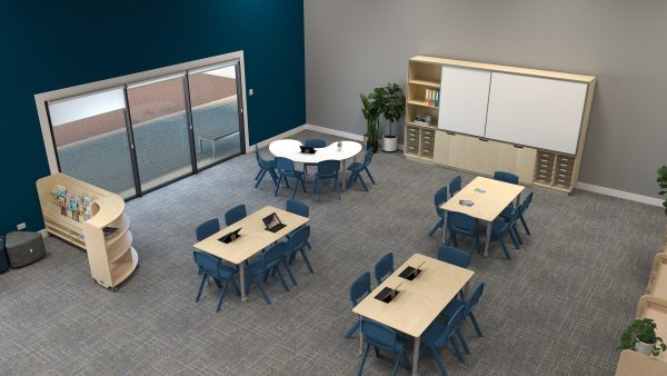 Intermediate Render whiteboard wall unit
