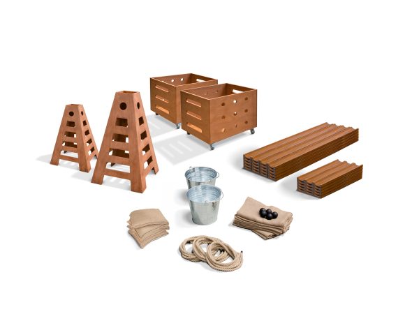 Outdorable Loose Parts Ball Run Package - 65 Pcs