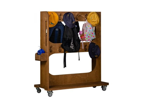 Outdoor Mobile Bag and Hat Storage Station