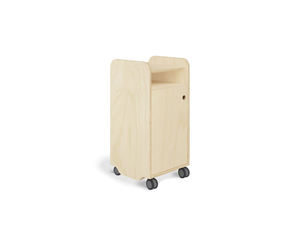 Birch plywood school sign-in station