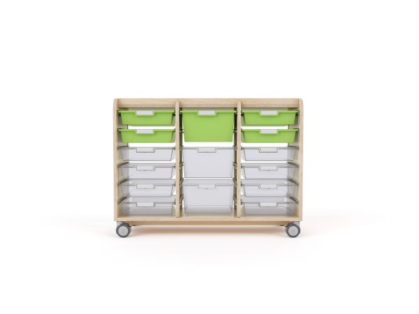 Glide & Tilt Tote-Tray Storage 3 Bay