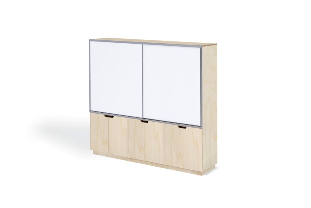 front-of-class-whiteboard-unit-lockable-cupboards-lsg
