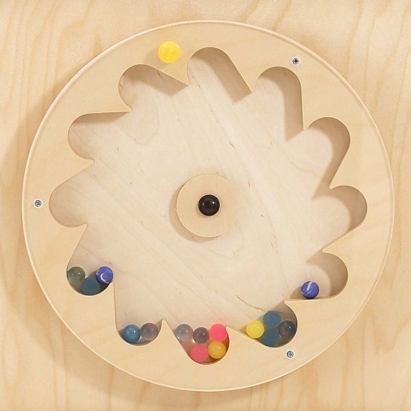 Wheel With Rubber Balls - Sensory Learning Wall Panel