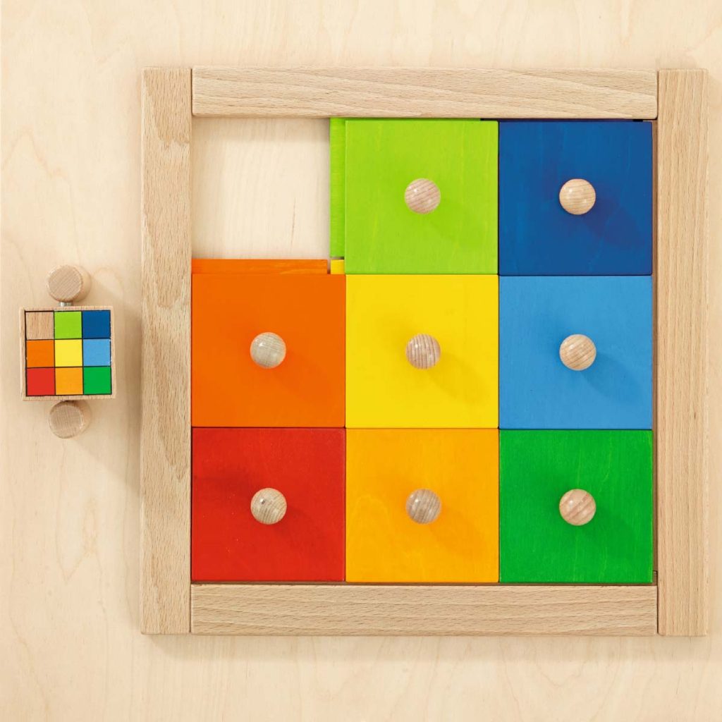 Colourful Squares - Sensory Learning Wall Panel