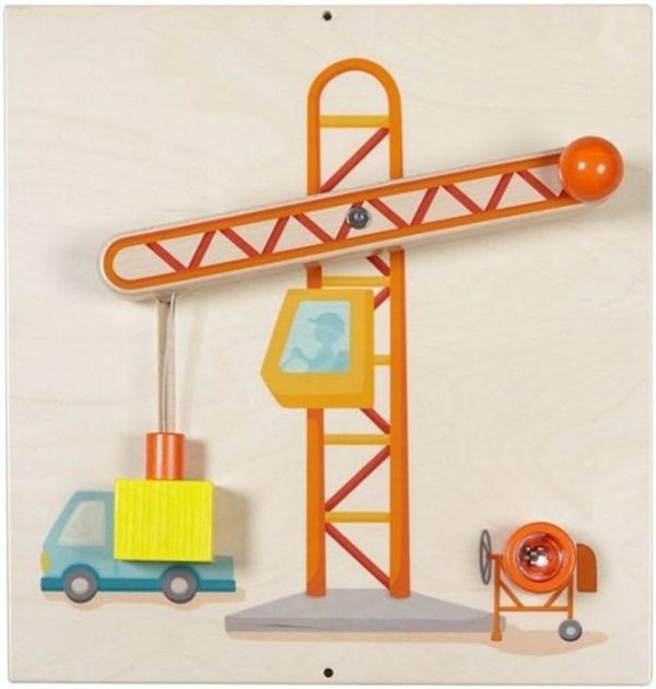 Construction Crane - Sensory Learning Wall Panel