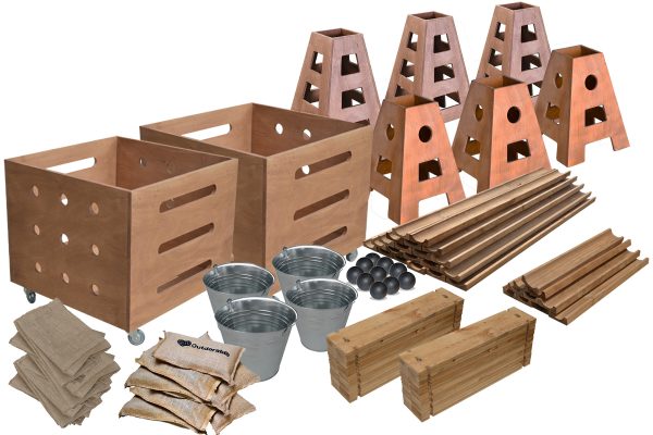 Outdorable Preschool Loose Parts Ball Run Package - 130pcs