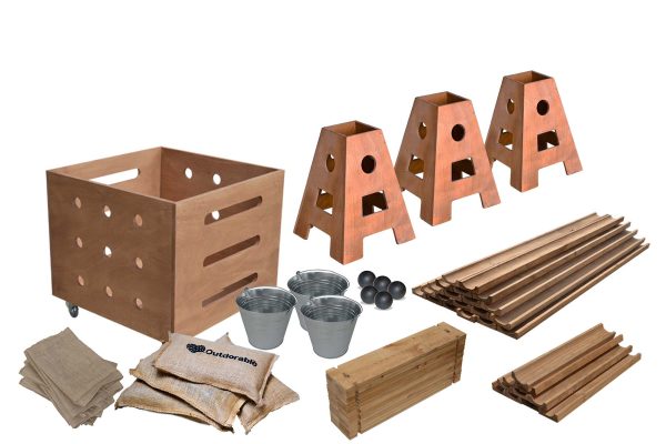 Outdorable Toddler Loose Parts Ball Run Package - 72 Pcs