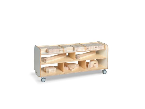 White HPL Block Storage Station wheels