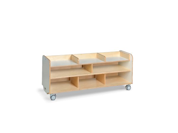 White HPL Block Storage Station wheels