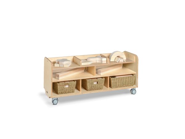 Birch Block Storage Station wheels