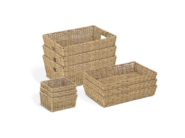 Seagrass storage Baskets stack