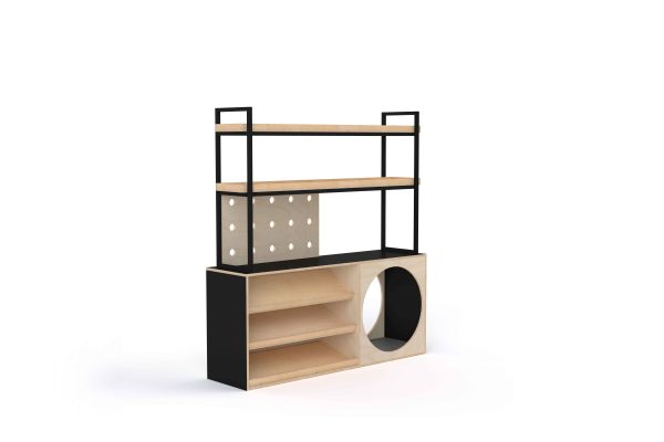 Shape Escape Hub with Puzzle Book Shelves