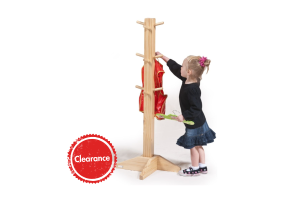 Wooden Apron and Clothes Stand