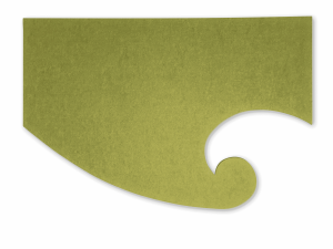 Koru Shaped Acoustic Ceiling or Wall Panel