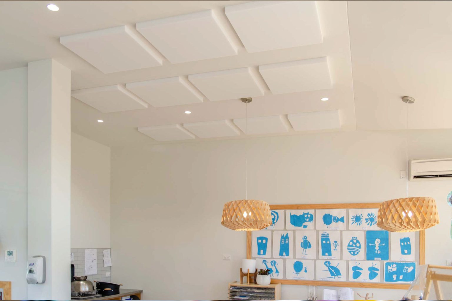 Image showcasing Sound Absorbing Acoustic Ceiling or Wall Panel – Square - Learning ...