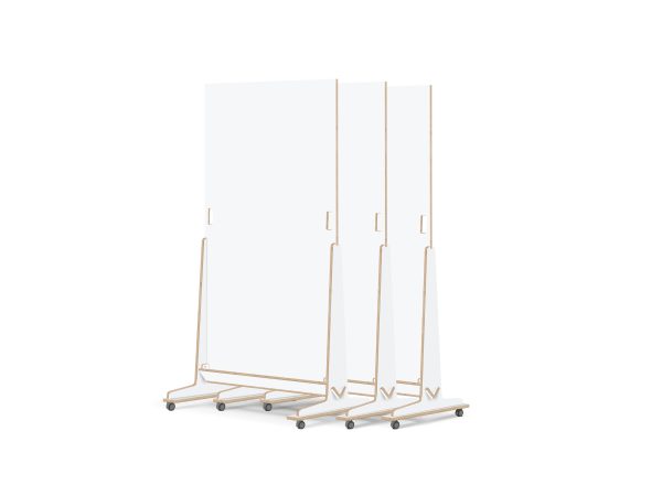 Birch plwyood Mobile school whiteboard divider stack