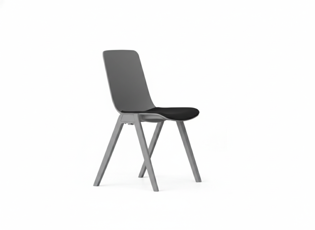 A sleek LSG chair designed to be used individually or linked together to create rows for halls and lecture spaces