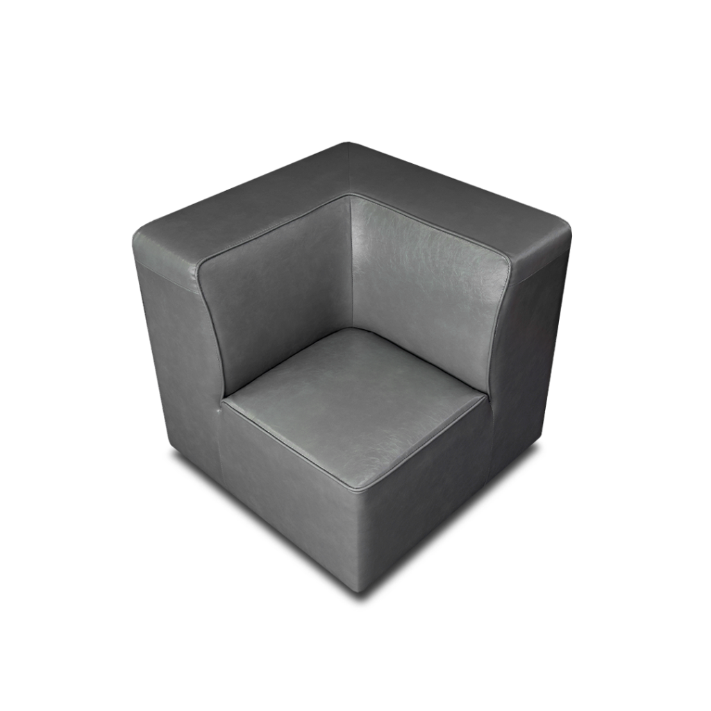 Willow Corner Couch - Grey (Angled view)