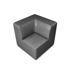 Willow Corner Couch - Grey (Angled view)