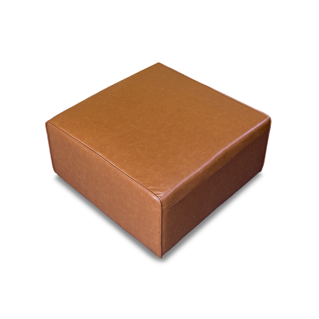 Willow Ottoman Tan (White Background)