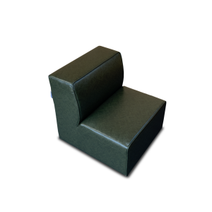 Willow Single Sofa Forest Green (Angled View)