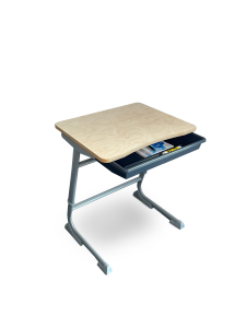 Adjustable Student Desk with Tote Tray Storage