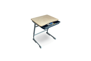 Adjustable Student Desk with Tote Tray