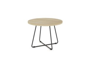 A round table great for a side table or coffee table in commercial shared spaces
