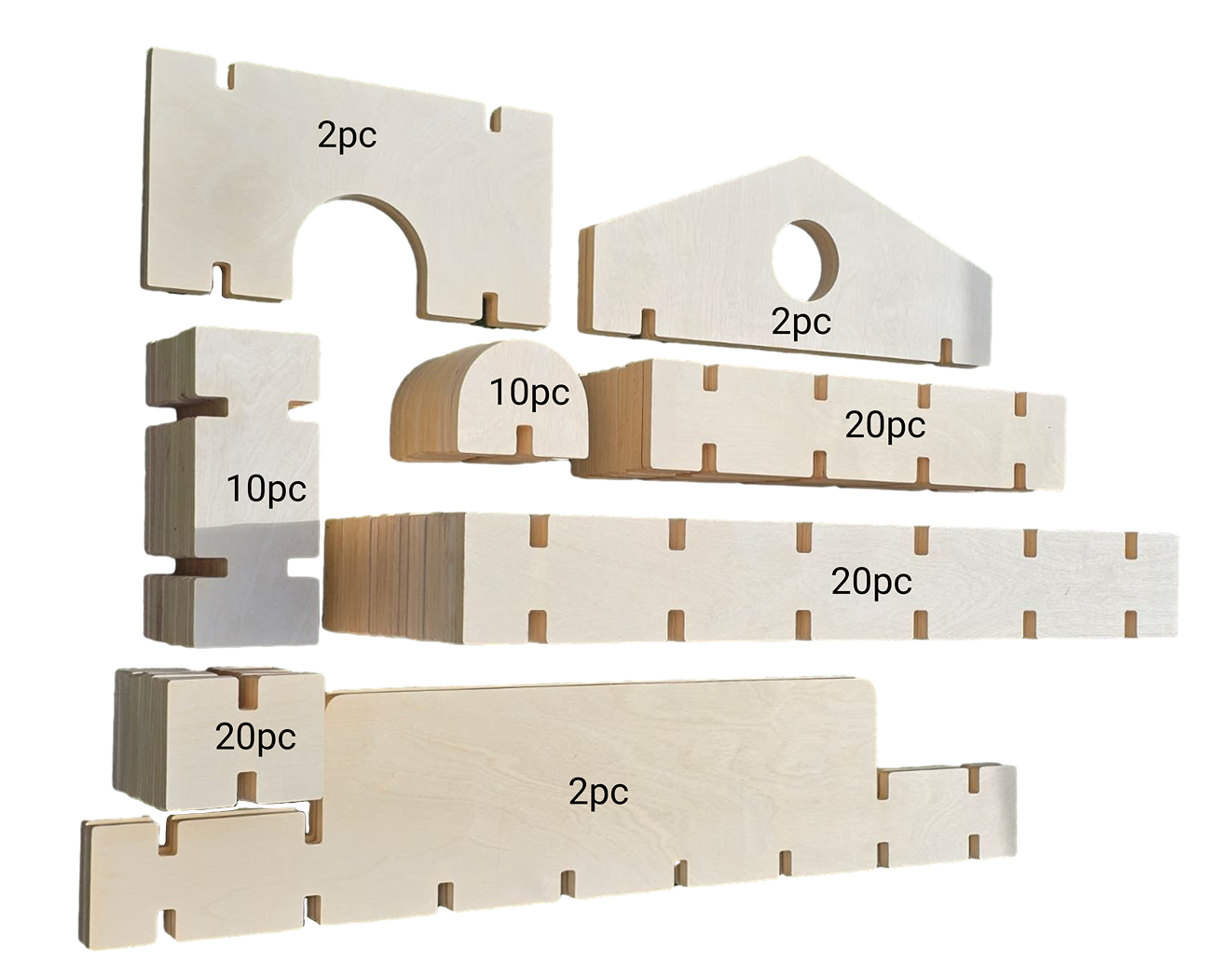 Loose Parts Connector Plank Set - 66pc - Image 4